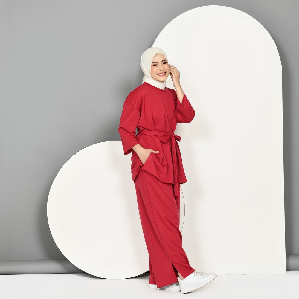 Gilda Priyadi - One Set Oversize Free Tali Belt - Setelan Baju Wanita Jumbo