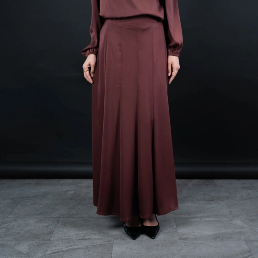 Image of Hi.PRIMA Royal Silk Flare Skirt