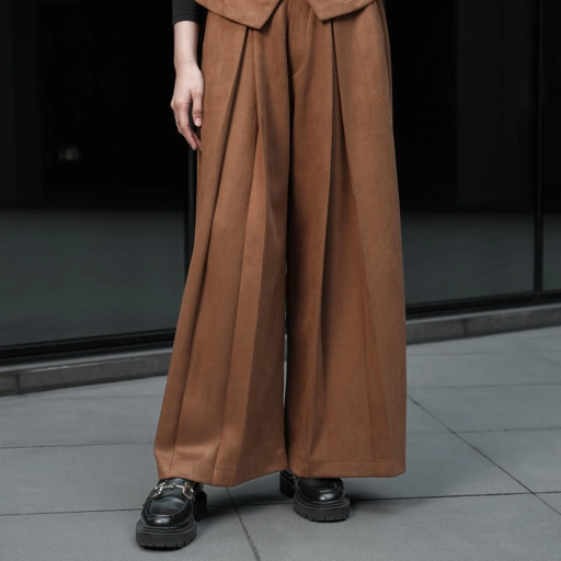 Image of Hi.PRIMA Slit Suede Cullotes