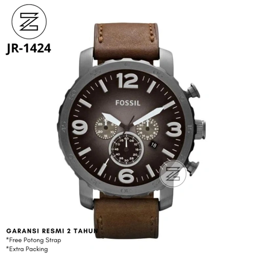 Image of Jam Tangan Pria JR1424 Nate Cronograph Brown Leather