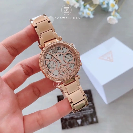 Image of Guess GW0403L3 Dial Rose Gold Stainless Steel Strap