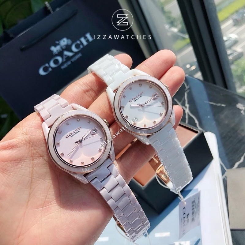 Jam Tangan Wanita Coach Ceramic Strap