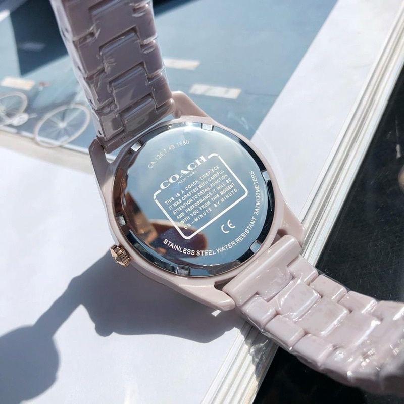 Jam Tangan Wanita Coach Ceramic Strap