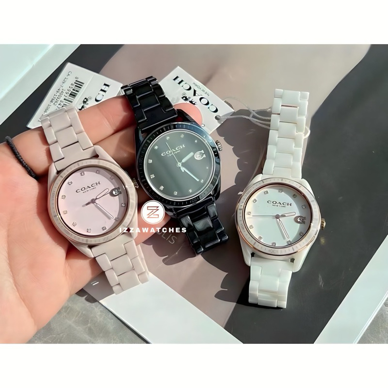 Jam Tangan Wanita Coach Ceramic Strap