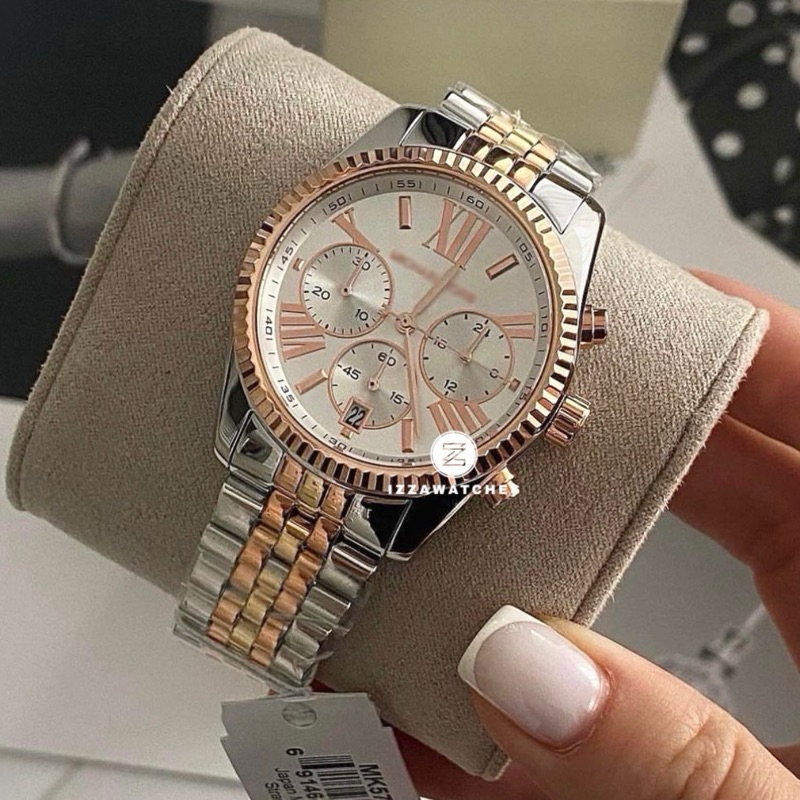 Jam Tangan Wanita MK5735 Chronograph Dual Tone