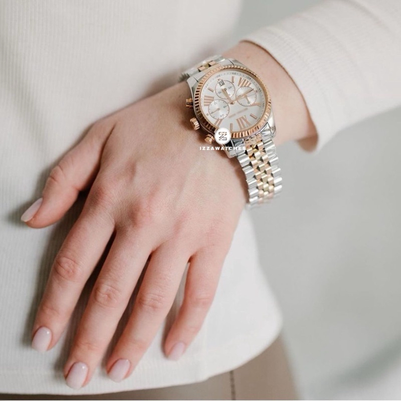 Jam Tangan Wanita MK5735 Chronograph Dual Tone