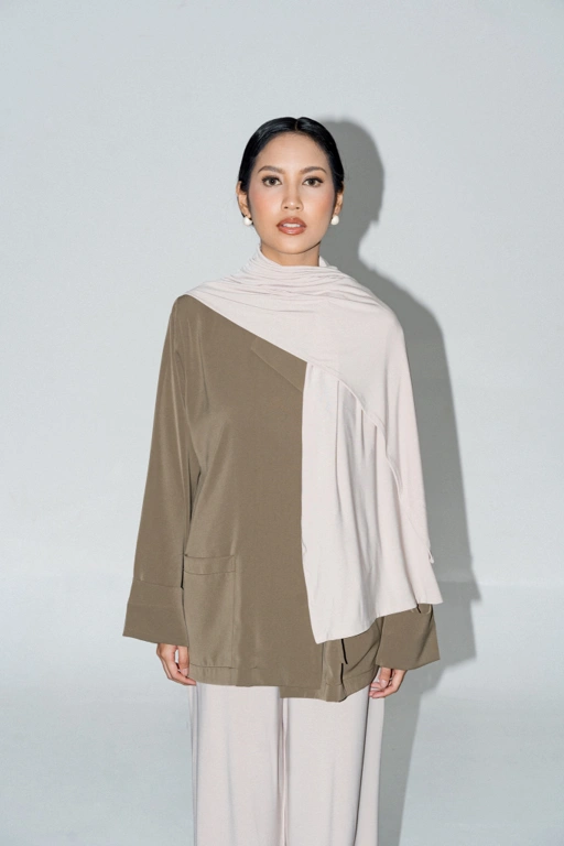 Image of QANNA - Blazer Wrap Top