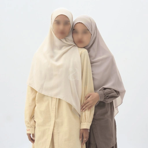 Image of VIVIAN Arabian Voal French Square Hijab Semi Instant Syar'i