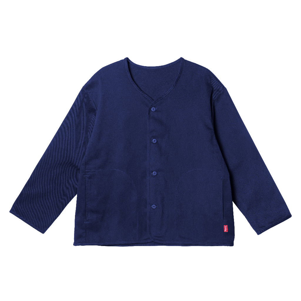 Barklana - Collarless Jacket - Navy