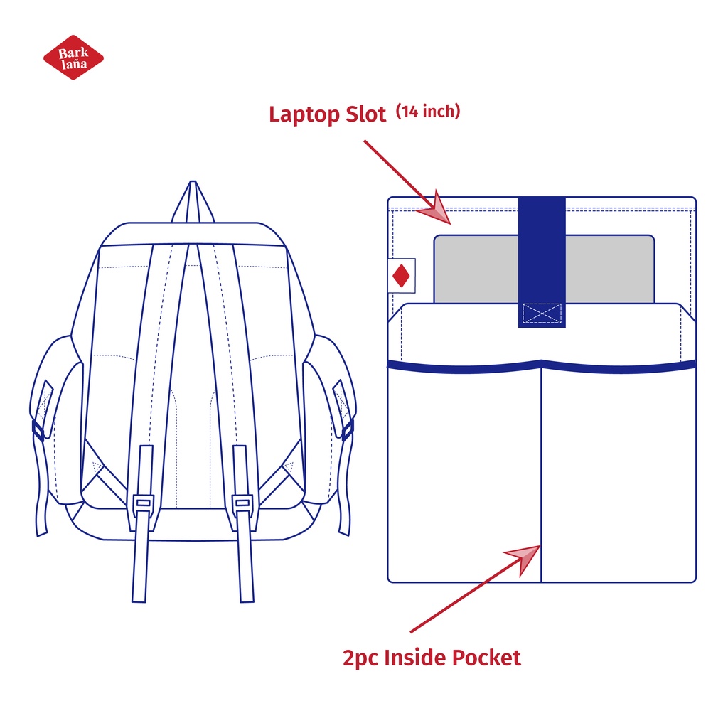 Barklana Backpack - Ternate Navy
