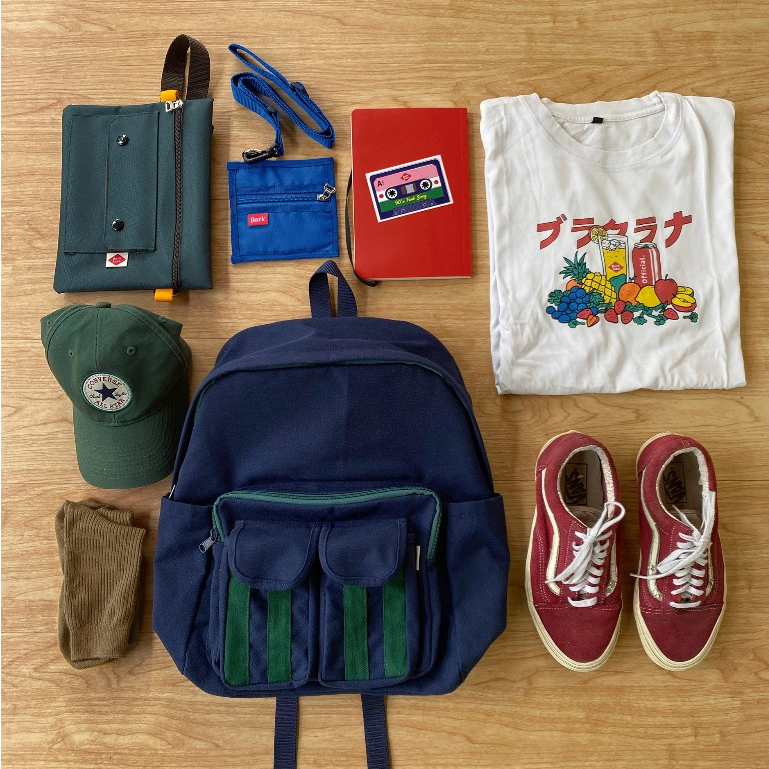 Barklana - School Backpack - Minahasa Navy Dark Green