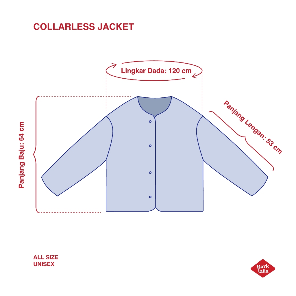 Barklana - Collarless Jacket - Blooming Floral