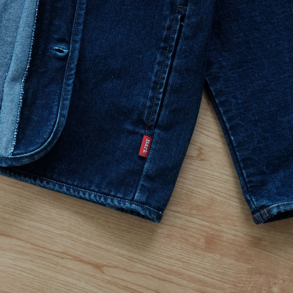 EXTRA SIZE - Barklana - Collarless Jacket - Blue Jeans