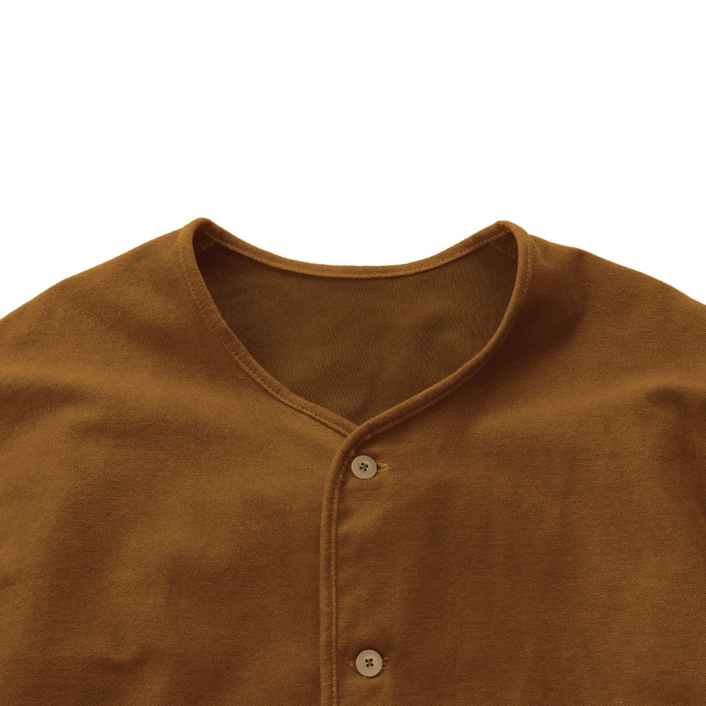 Barklana - Collarless Jacket - Caramel
