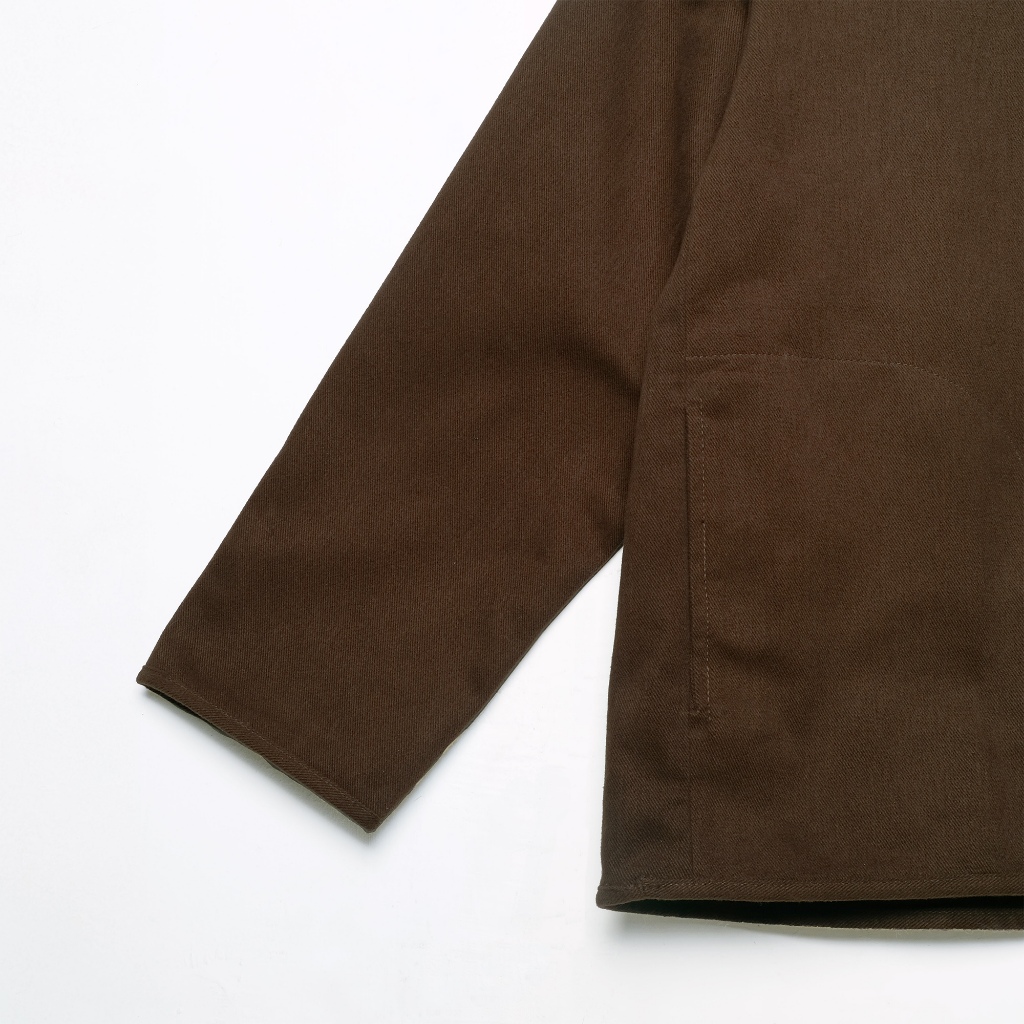 Barklana - Collarless Jacket - Choco