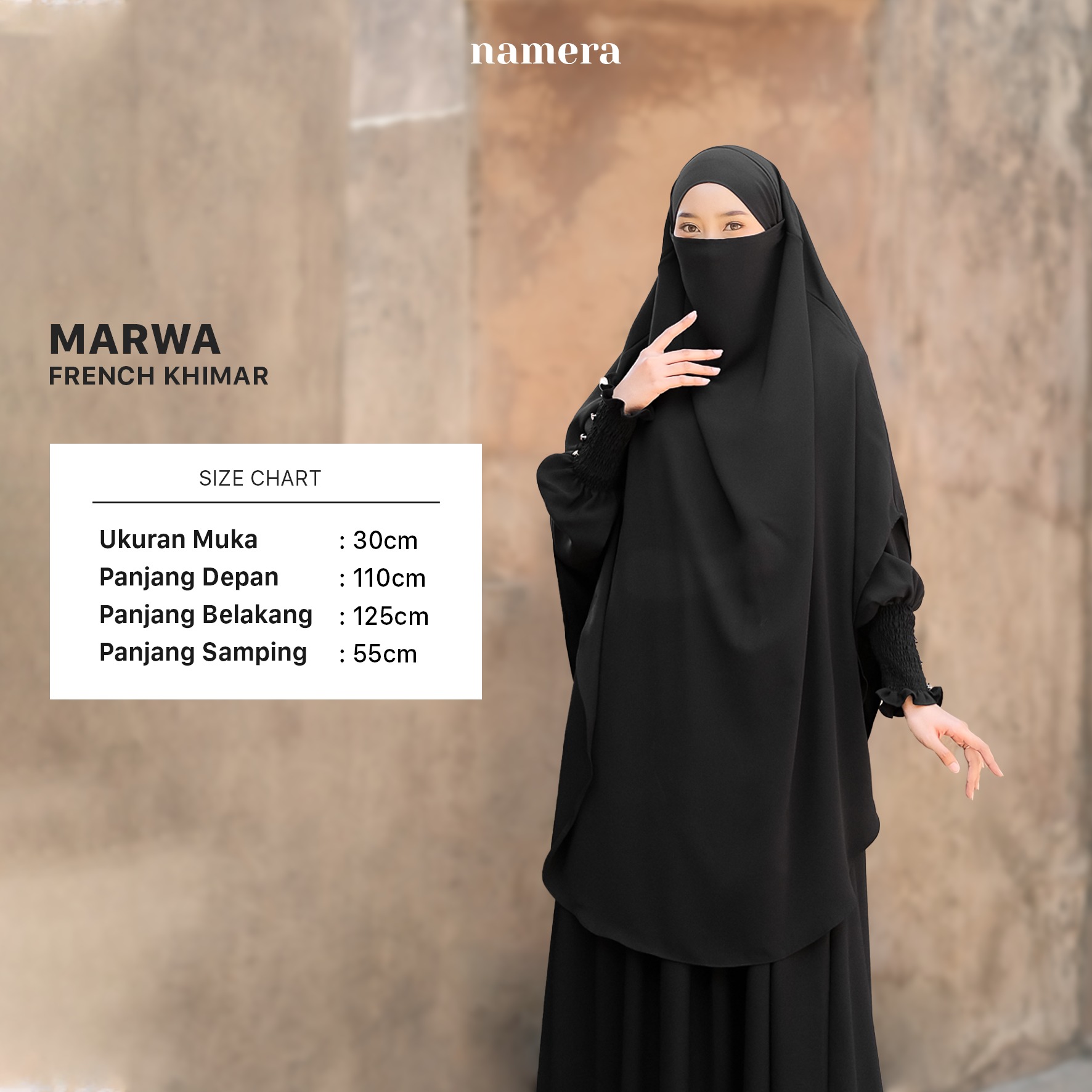 Marwa French Khimar Long (FK Only)