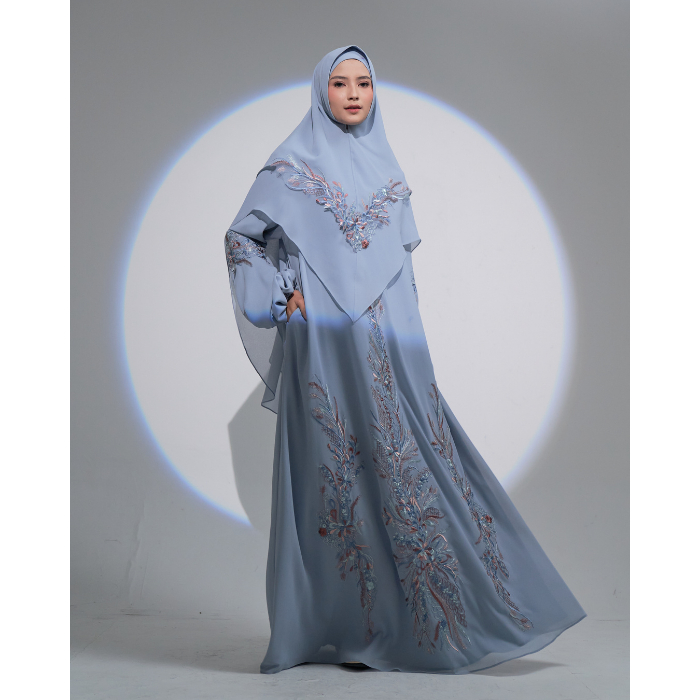 Modest Wear AIKILA : ZAHRA in Steel Blue