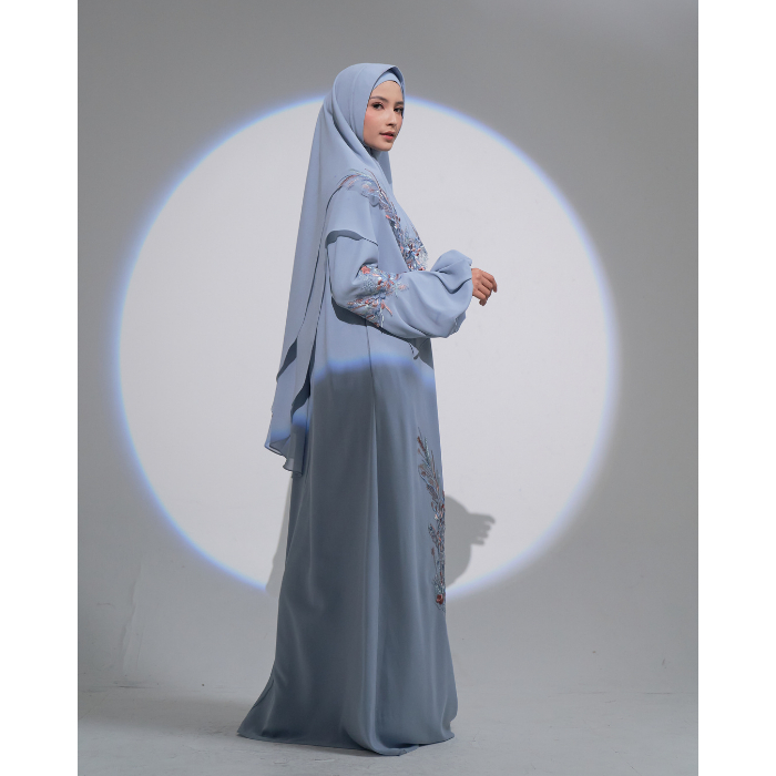 Modest Wear AIKILA : ZAHRA in Steel Blue