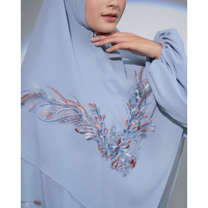 Modest Wear AIKILA : ZAHRA in Steel Blue