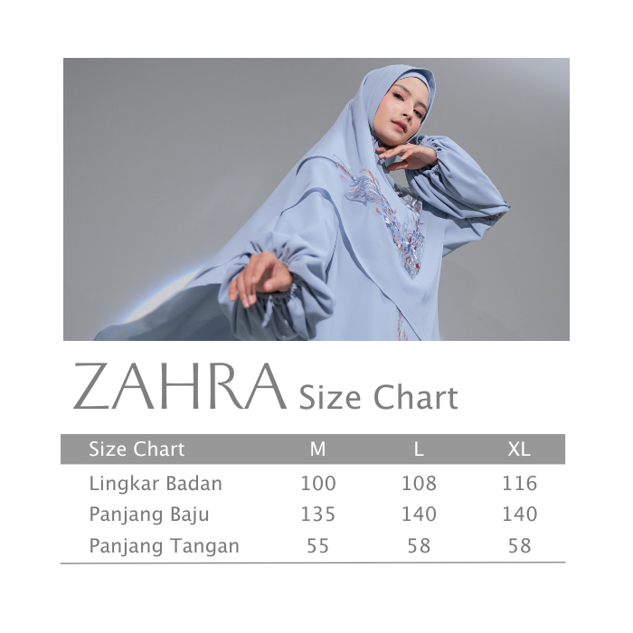 Modest Wear AIKILA : ZAHRA in Steel Blue