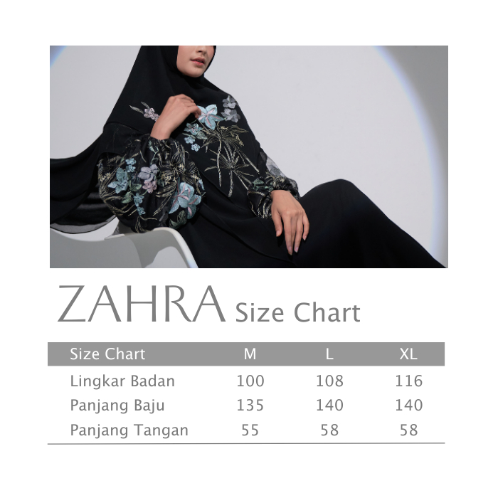 Modest Wear AIKILA : ZAHRA in Black (Telang)