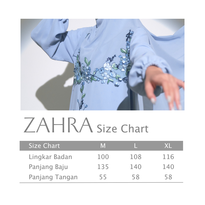 Modest Wear AIKILA : ZAHRA in Baby Blue