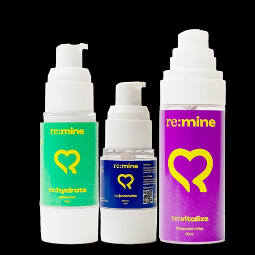 Image of [Paket Hemat] REMINE MUST HAVE (Serum Malam + Pelembab Wajah + Sunscreen mist)