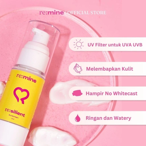 Image of REMINE Resilient Sunscreen  30ml / Krim Pelindung Tabir Surya