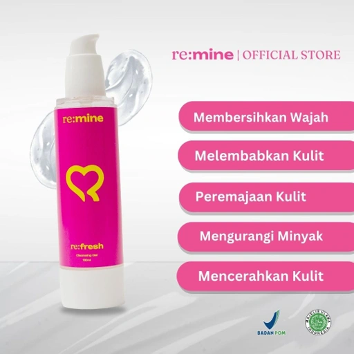 Image of [MISI RAHASIA] REMINE Refresh Cleansing Gel Sabun Pembersih Wajah 100 ml