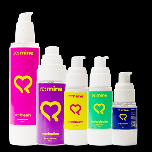 Image of Re:Mine Bestie Complete Set  Skincare Perawatan Wajah Cleansing Moisturizer Remaja