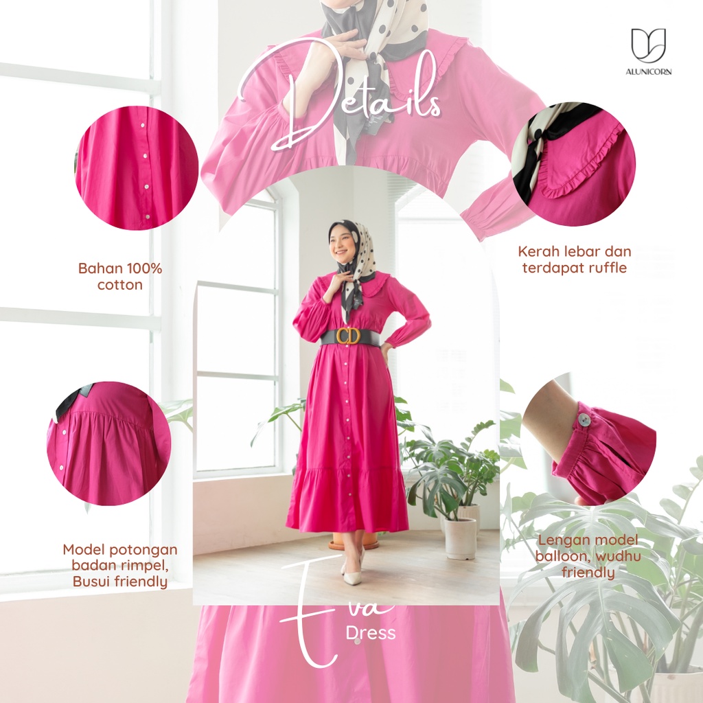 Alunicorn - Eva Dress - Dress Wanita - Busui