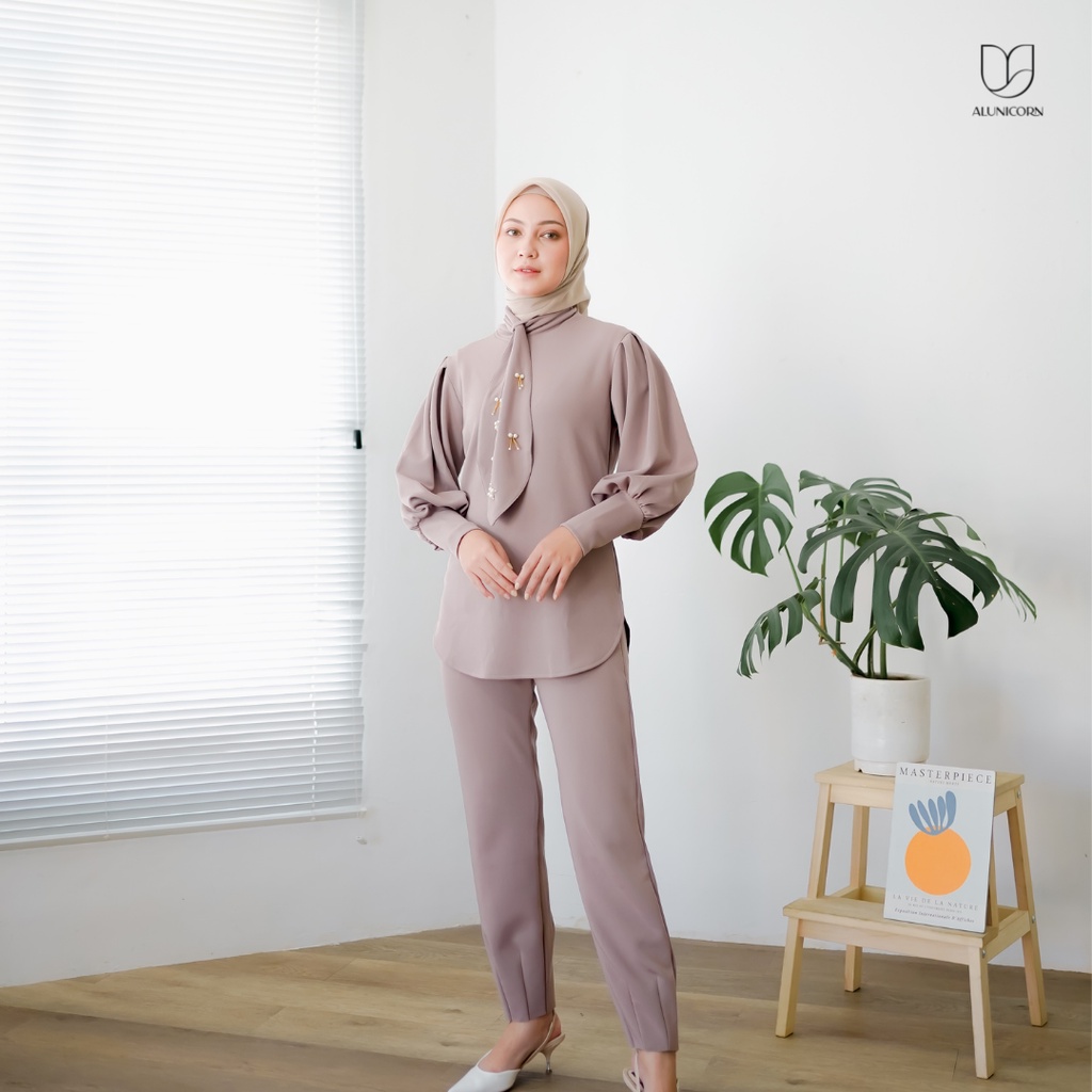 Alunicorn - Bia Series - Zola OneSet - Blouse wanita - Pants wanita
