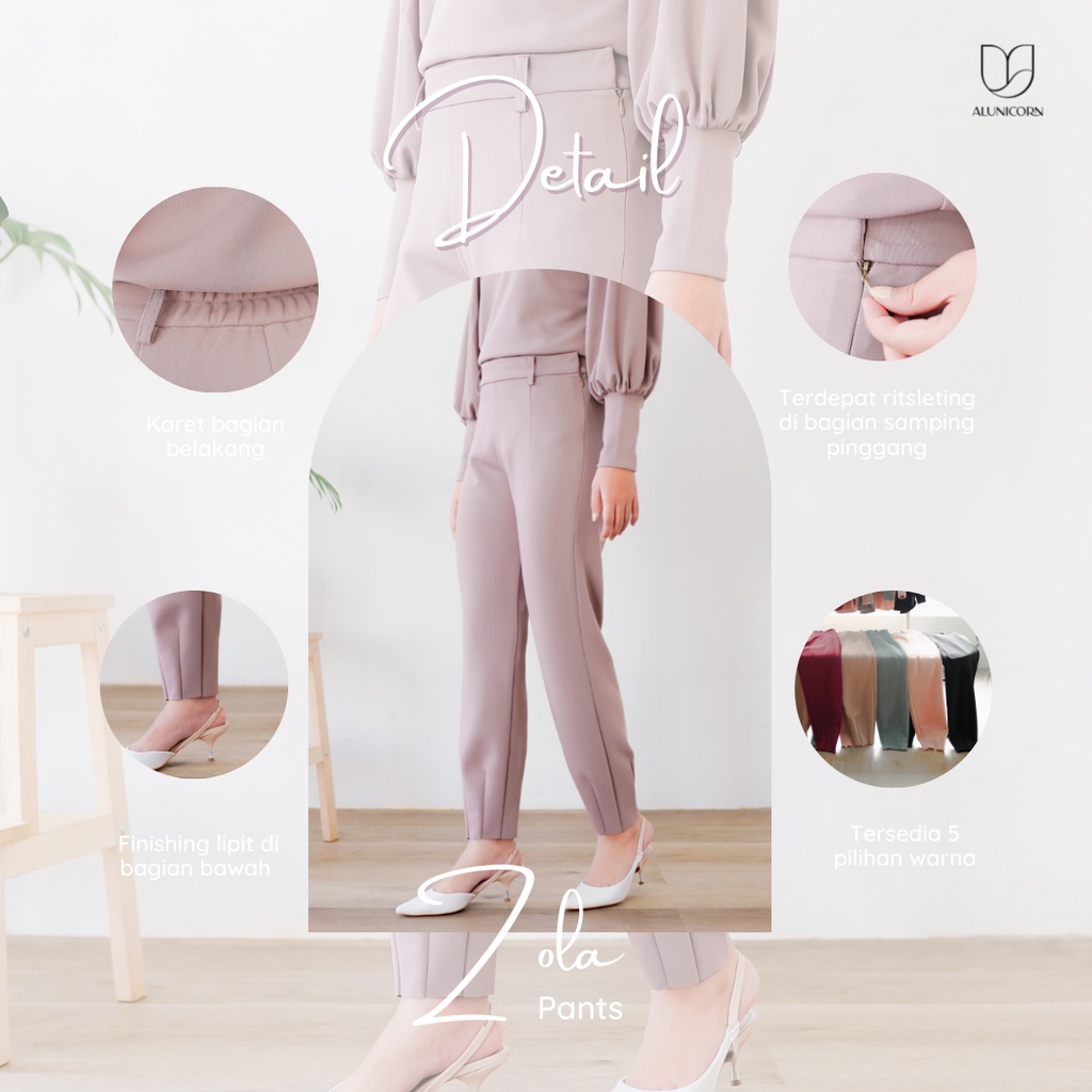 Alunicorn - Bia Series - Zola OneSet - Blouse wanita - Pants wanita