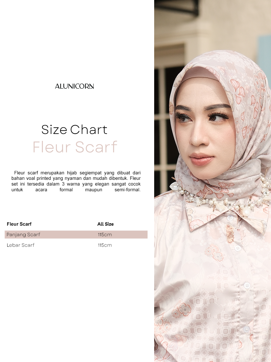 Alunicorn - Fleur Scarf - Hijab Segi Empat