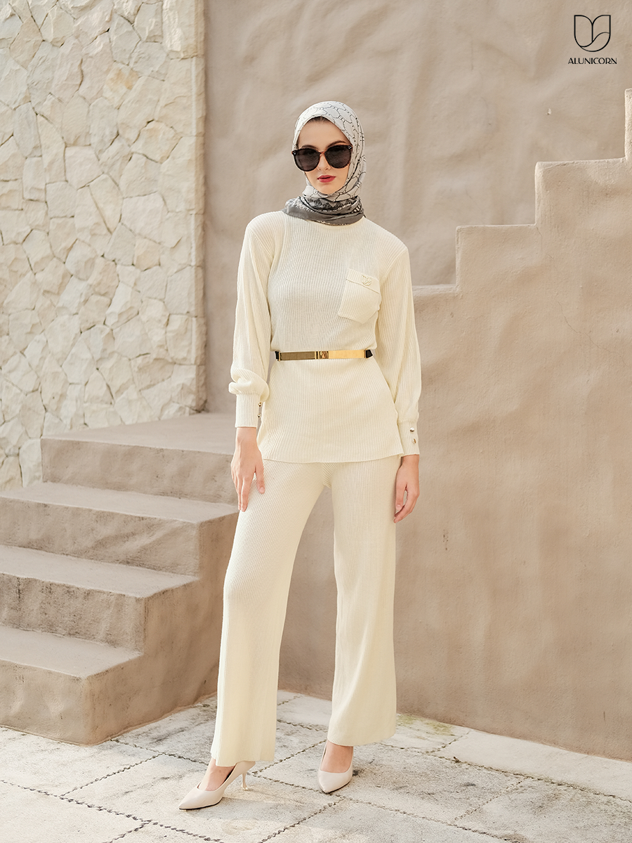 Alunicorn x Yulita - Emmy Set - Blouse - Pants - Knit Rajut