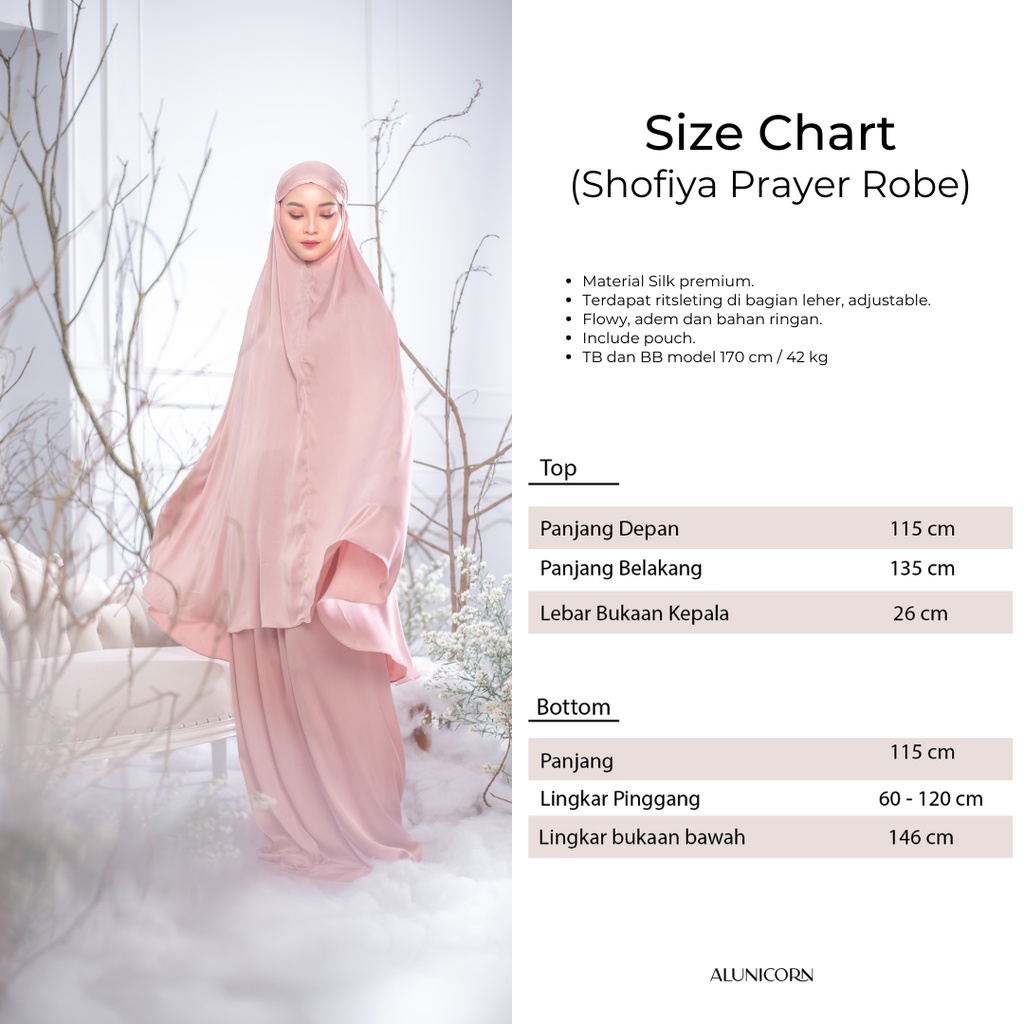Alunicorn - Shofiya Prayer Robe - Mukena - Mukena Dewasa - Mukena Anak