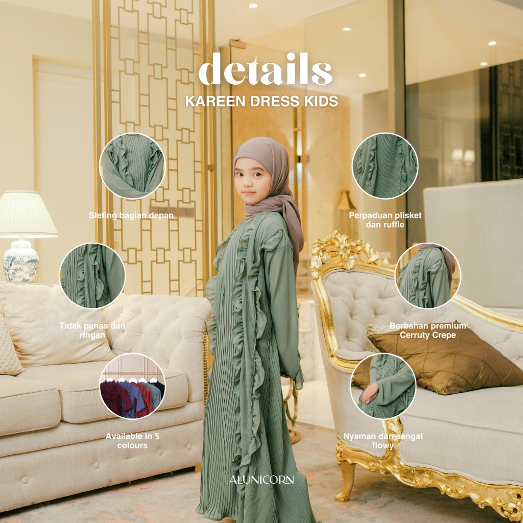 Alunicorn - Raya Gyda Series - Kareen Dress - Maxi Dress - Kid's