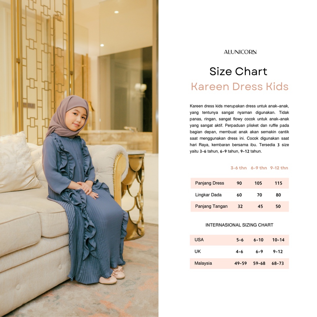 Alunicorn - Raya Gyda Series - Kareen Dress - Maxi Dress - Kid's