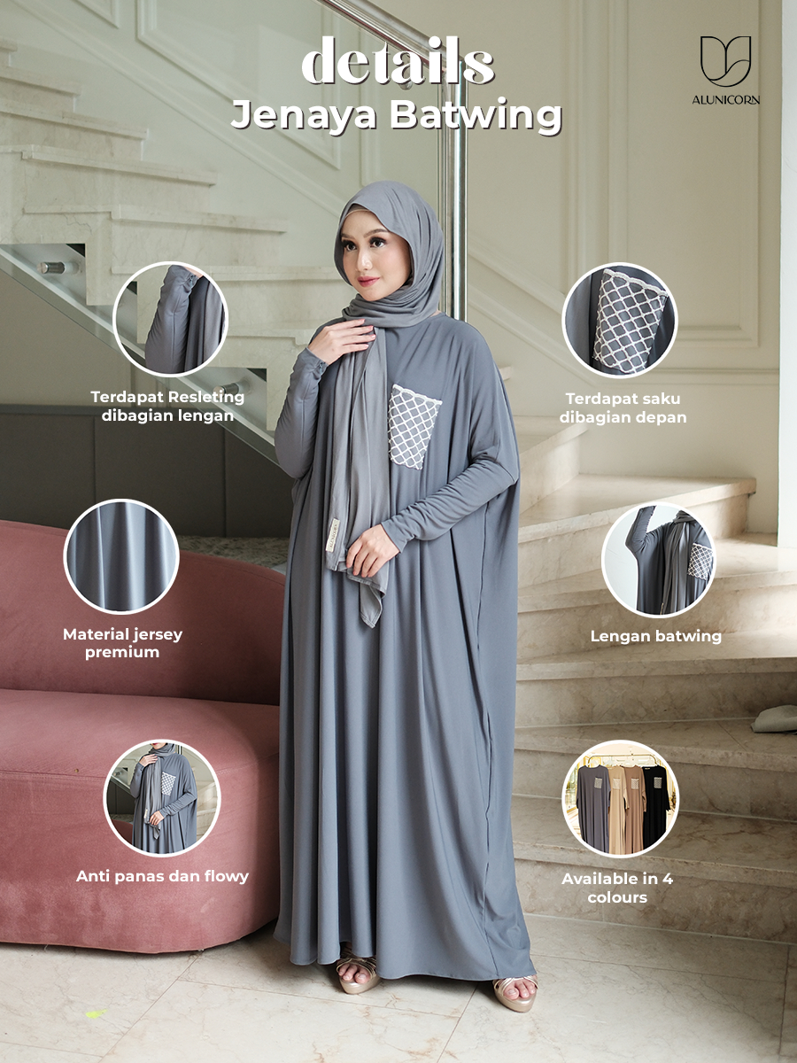 Alunicorn - Jenaya Batwing Dress - Dress jersey - Maxi Dress