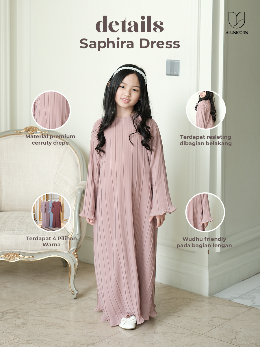 Alunicorn  - Serenity From Raya Collection - Saphira Dress kids - Dress Anak