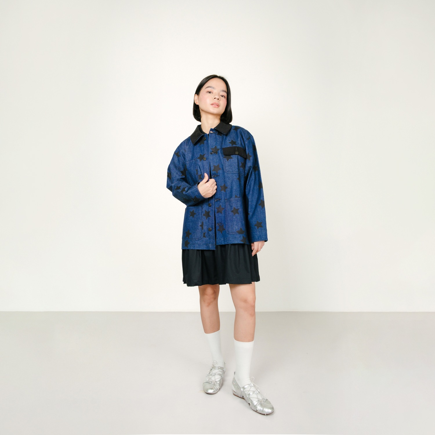 Star Chore Jacket with Black Collar