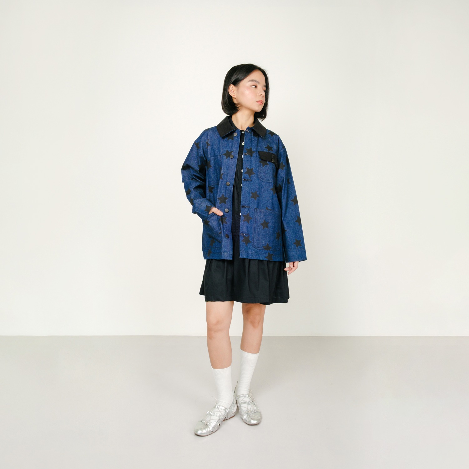 Star Chore Jacket with Black Collar
