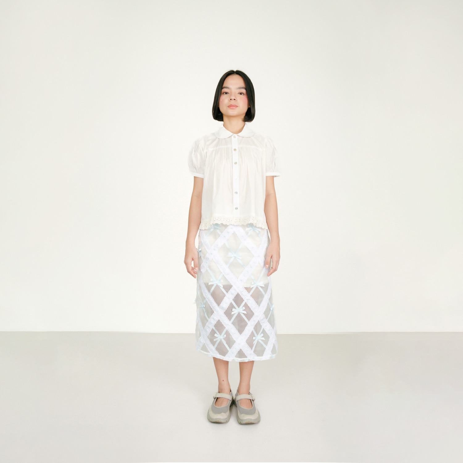 Argyle Broderie Skirt