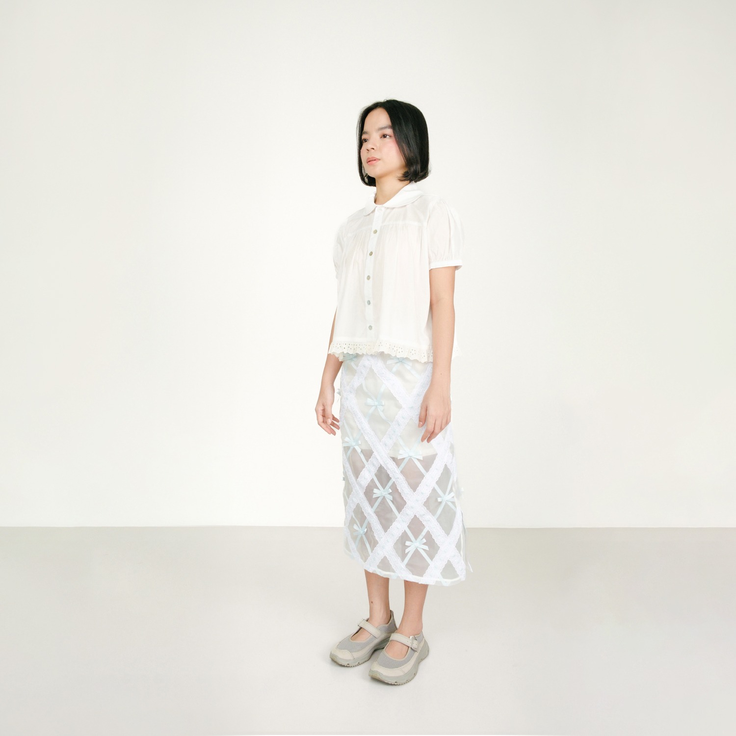 Argyle Broderie Skirt