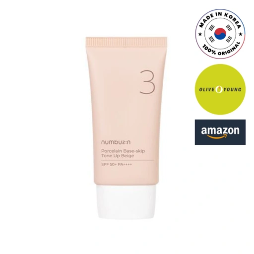 Image of NUMBUZIN No.3 Porcelain Base Skip Tone Up Beige 50ml