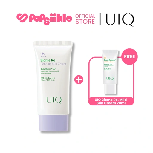 Image of UIQ Biome Re. Tone-up Sun Cream SPF50+ PA++++ 50ml ครีมกันแดดโทนอัพ (RIIZE Sun Cream)
