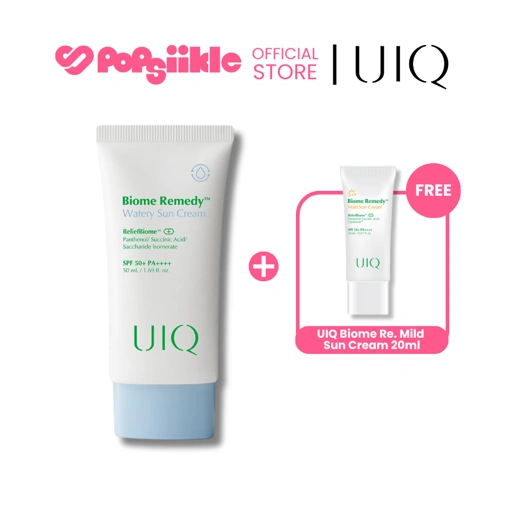 Image of UIQ Biome Re. Watery Sun Cream SPF50+ PA++++ 50ml ครีมกันแดดโทนอัพเนื้อบางเบา (RIIZE Sun Cream)