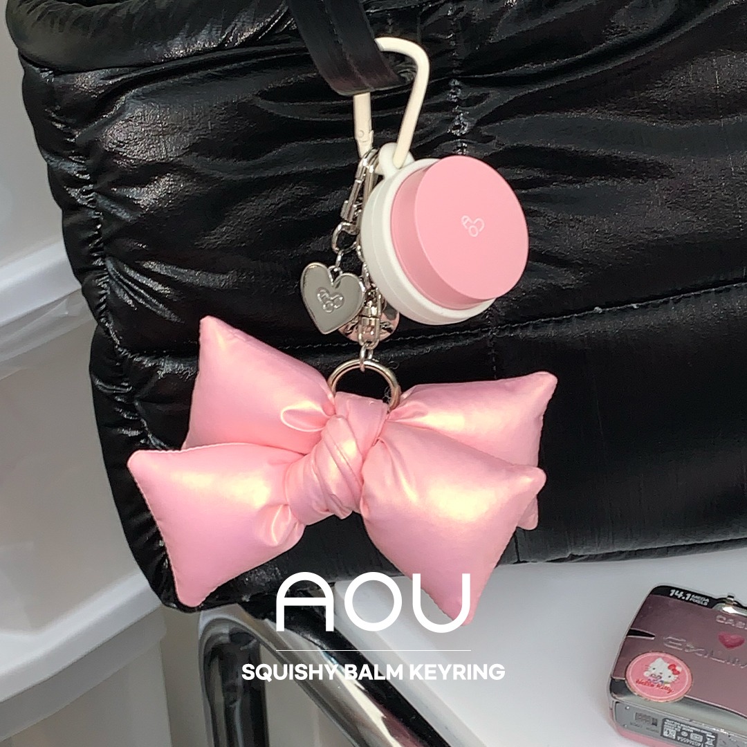 AOU Squishy Balm Keyring พวงกุญแจ เคสลิป ซิลิโคน สกุชชี่ ลิปเคส ดีไซน์น่ารัก
