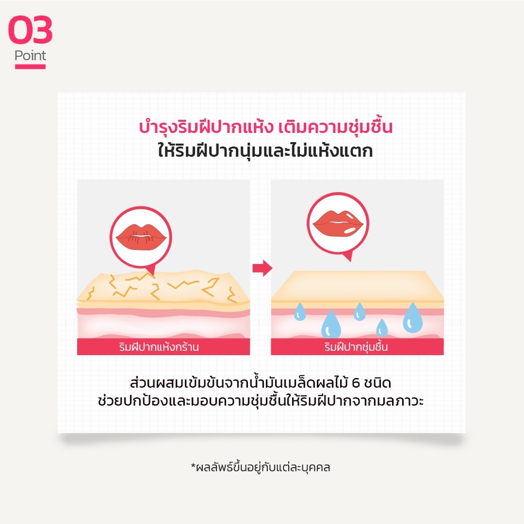 FRUDIA Pomegranate Honey Lip Balm ลิปบาล์มปากฉ่ำ สีแดงใส ชุ่มชื้น