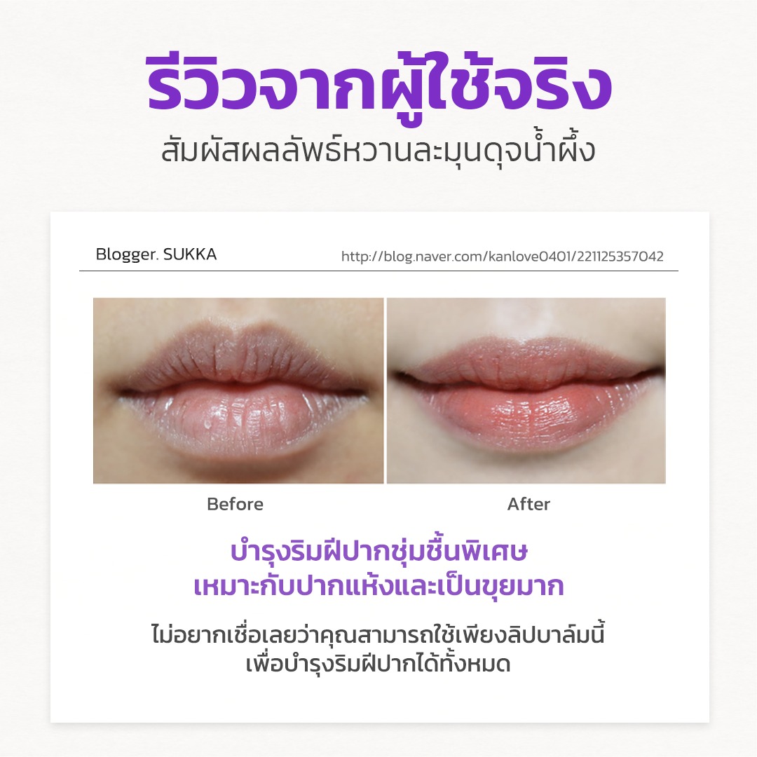 FRUDIA Blueberry Honey Lip Balm ลิปบาล์มปากฉ่ำ ชุ่มชื้น ลดปากแห้งแตก